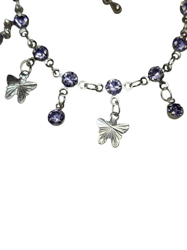 Vlinder bedelarmband met zirkonia