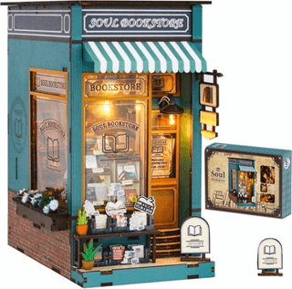 Meedeer DIY Boek Nook Kit - 3D houten boekensteunpuzzel