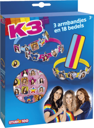 K3 Totum schuif armbandjes maken - knutselset 21 delig meisjes