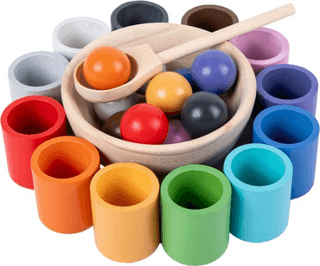 KLUZOO Balls and Cups Houten Speelgoed