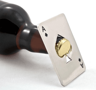 Flesopener - Bieropener kaart Spaden Aas