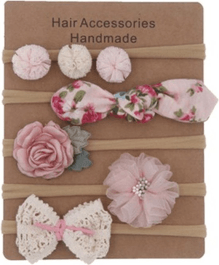 5 stuks Baby & peuter haarbandjes bloemen strikje