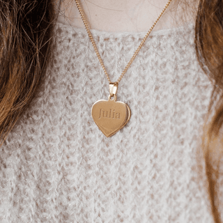 Goudkleurige naamhanger - Hart