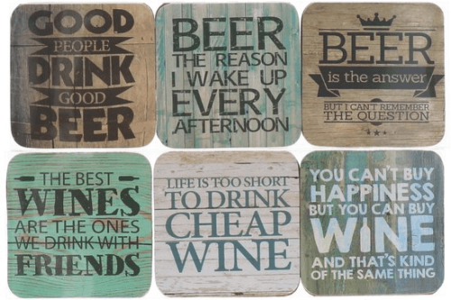 Bier en wijn onderzetters