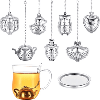 TeaLux RVS theefilters met lekbakjes