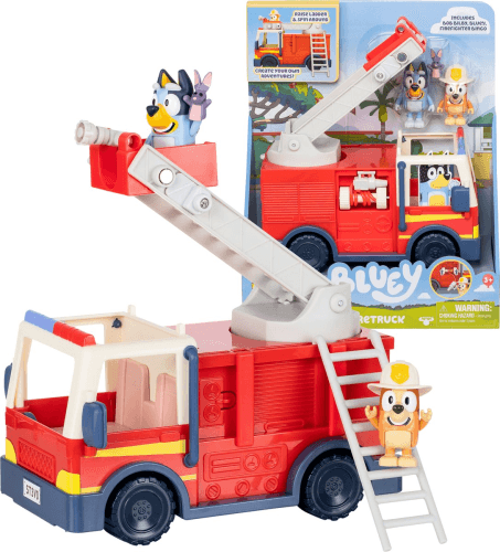 BLUEY - Bluey's Brandweerwagen Speelset - incl. Bluey en Bingo speelfiguren