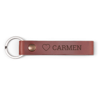 Sleutelhanger leer personaliseren