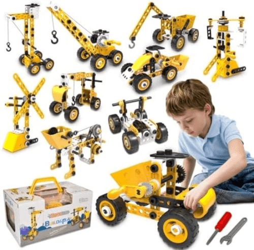 Educatief speelgoed mint, 10-in-1 bouwstenen set