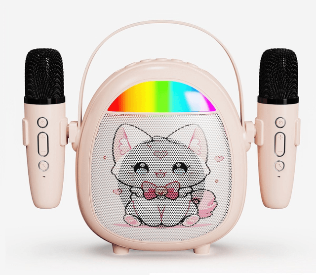 Karaoke set - kat Roze met bluetooth speaker