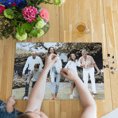 Puzzel met grappige foto