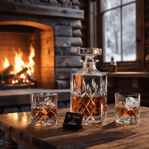 Handgemaakte kristallen whiskey karaf set