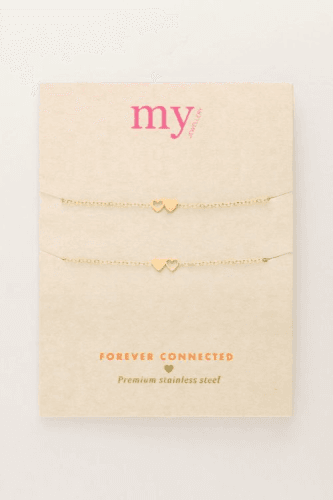 Armbanden set twee hartjes