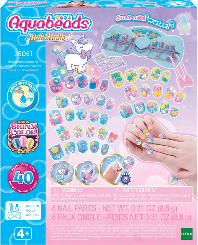 Aquabeads nagelstudio eenhoorn