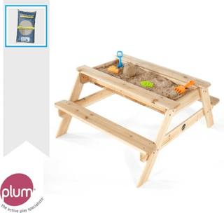 Houten Zandbak en Picknicktafel