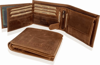 Leren heren portemonnee met RFID bescherming