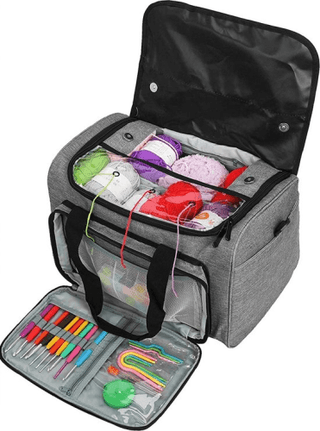 Creathof - Haaktas - Breitas - Handwerktas - Opbergtas - Grijs