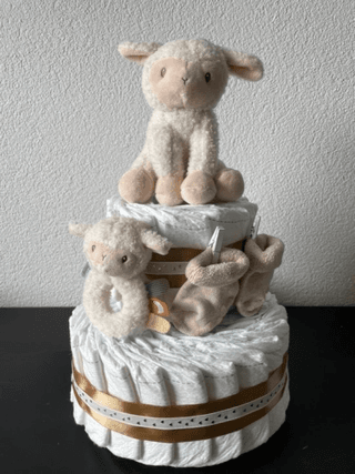 2-Laags Neutrale Luiertaart Little Dutch Farm Schaap