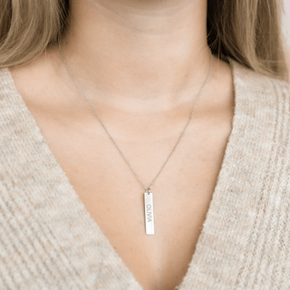 Zilveren ketting met naam