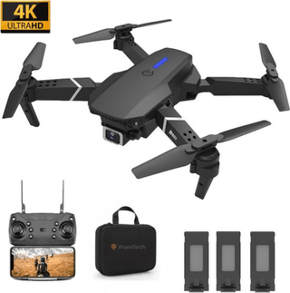 PuroTech Quad Drone 4K Camera - Inclusief Draagtas - 3 Accu's - 36 Minuten Vliegtijd - Geen Vliegbewijs Nodig - Mini Drone - Volwassen / Kinderen - Binnen & Buiten