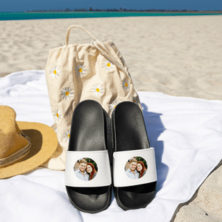 Badslippers met print