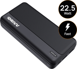 Drivv. Powerbank 20.000 mAh - Inclusief 100w Oplaadkabel - 22.5W snellader - Quick Charge USB 3.0 - USB C - Geschikt voor iPhone, Samsung en meer