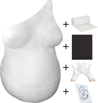 Gipsbuik Pakket – 4 Rollen Extra Groot en Sterk Gipsverband en Gladde Afdruk – Niet Toxisch- Baby Buik Zwanger