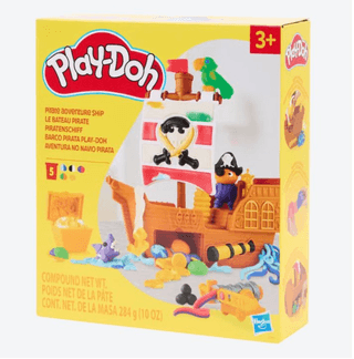 Play-Doh piratenschip met 5 potjes klei