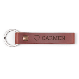 Sleutelhanger leer personaliseren