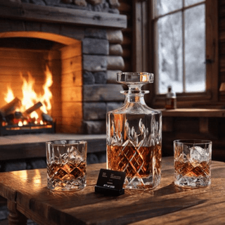 Handgemaakte kristallen whiskey karaf set
