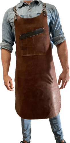 Leren BBQ schort