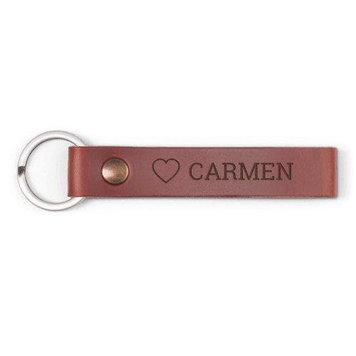 Sleutelhanger leer personaliseren