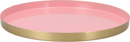 Decoratief dienblad - Licht Roze/Goud