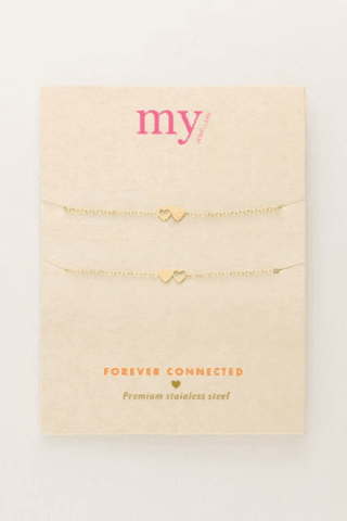 Armbanden set twee hartjes